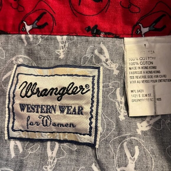 Vintage Wrangler Western Wear for Women Button Shirt Roping sz. Large - Picture 6 of 6